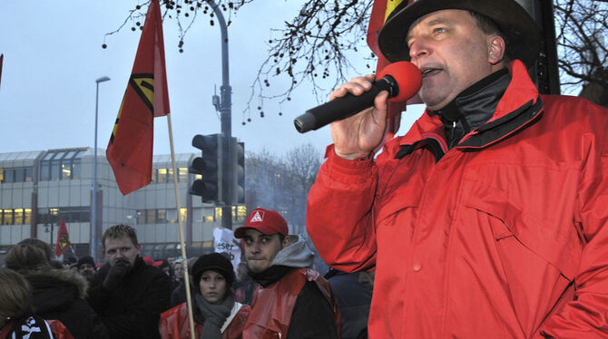 Protest gegen geplante Jobverlagerung