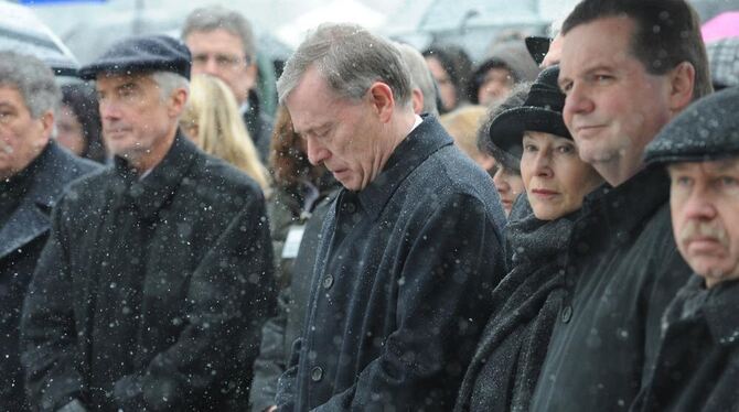 Bundespräsident Horst Köhler bei der Gedenkfeier für die Opfer des Amoklaufs in Winnenden.