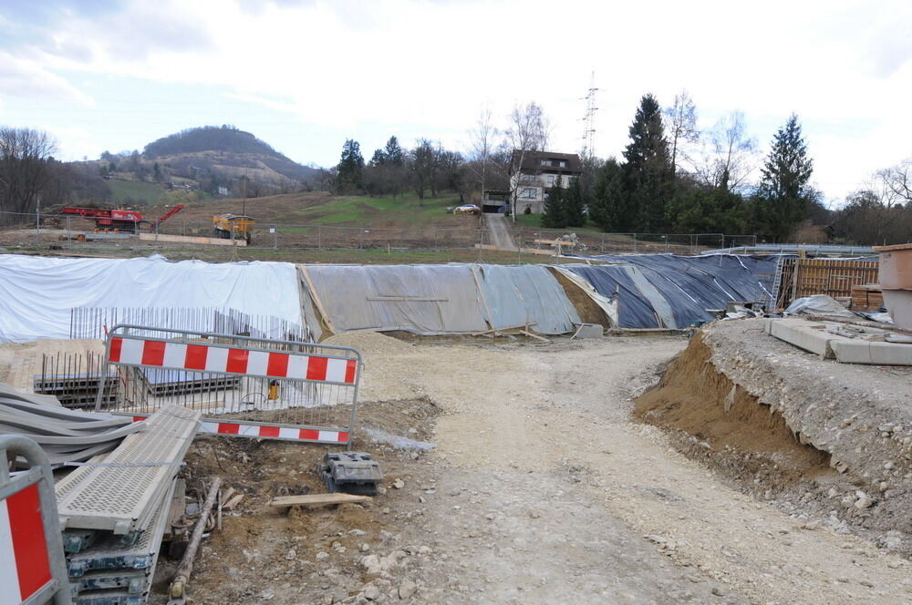 Achalmtunnel Baustelle März 2010