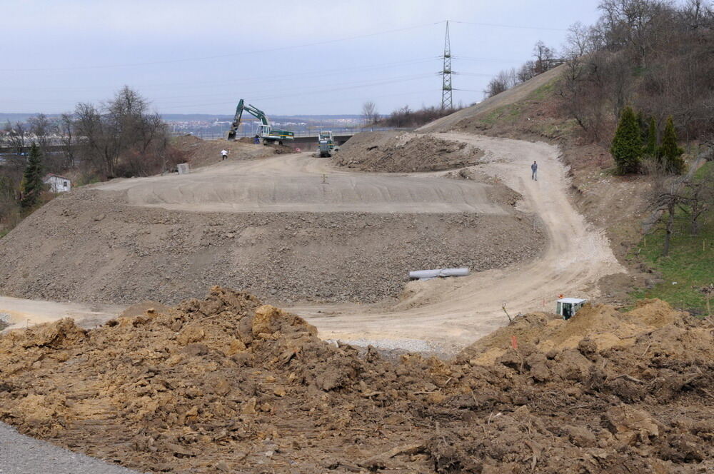 Achalmtunnel Baustelle März 2010