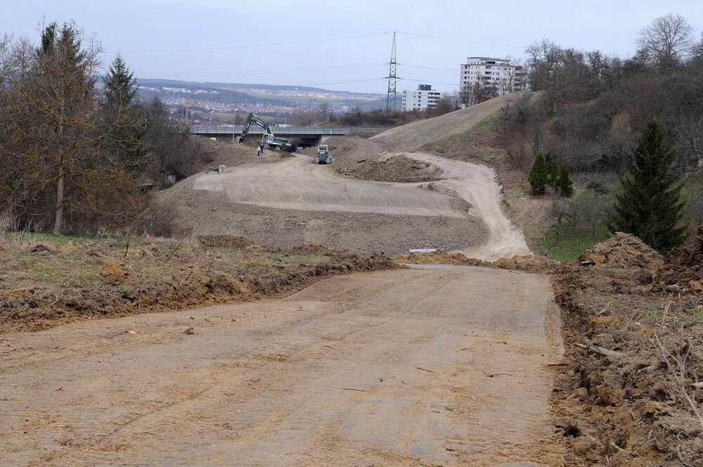 Achalmtunnel Baustelle März 2010