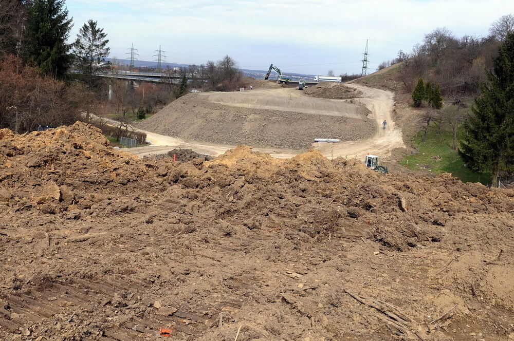 Achalmtunnel Baustelle März 2010