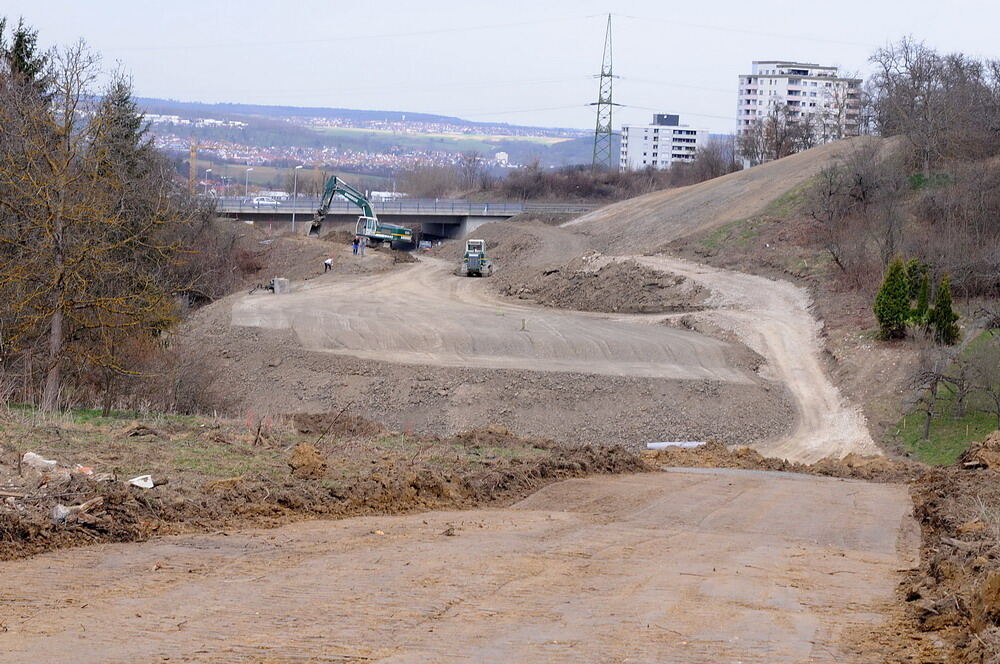 Achalmtunnel Baustelle März 2010