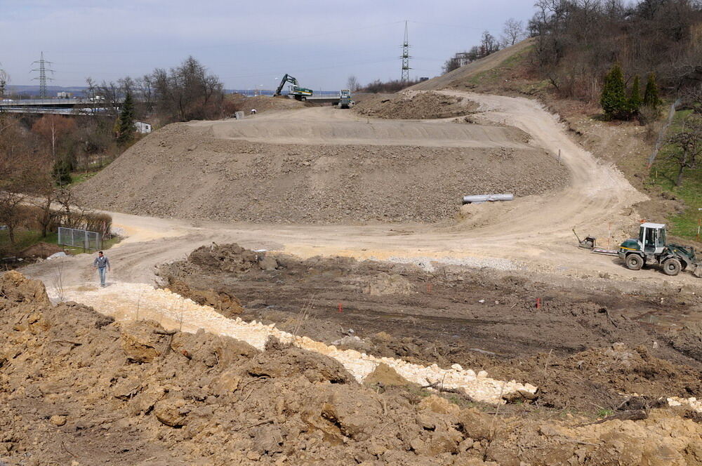 Achalmtunnel Baustelle März 2010