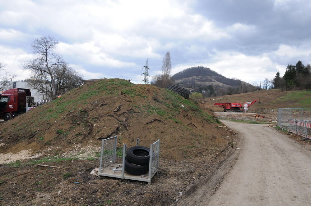 Achalmtunnel Baustelle März 2010