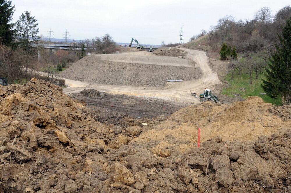 Achalmtunnel Baustelle März 2010