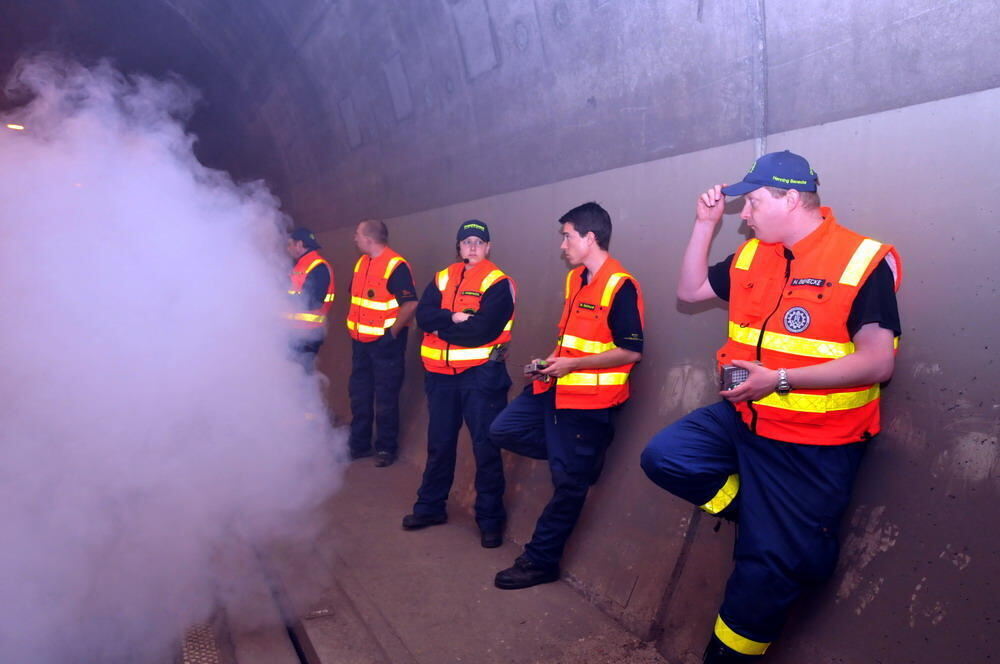 Übung der Rettungsdienste im Ursulabergtunnel