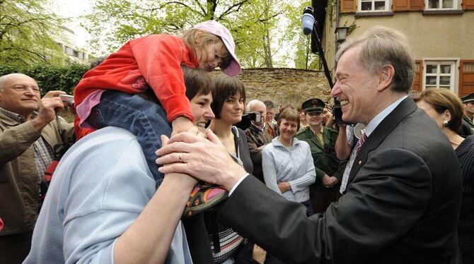 Ein Bundespräsident zum Anfassen war Horst Köhler auch in Reutlingen.