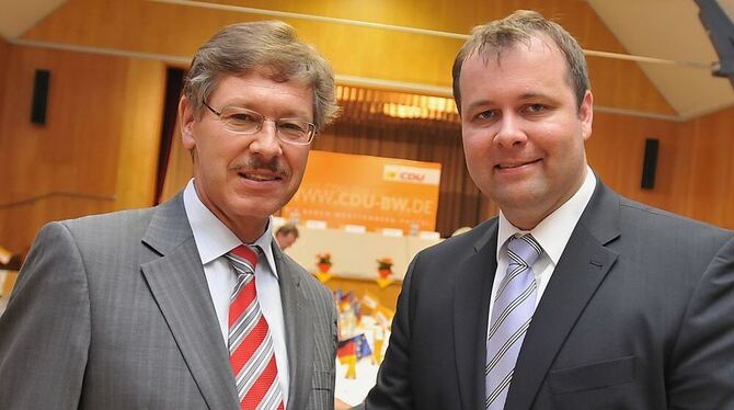 Nominiert: Dieter Hillebrand (links) mit Zweitkandidat Florian Weller. FOTO: GER