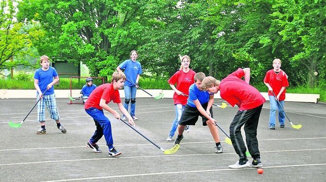 Auch beim Turnier waren die Schüler mit Eifer bei der Sache.  FOTO: PANZRAM