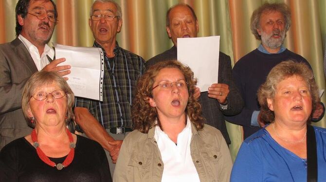 Auch der Kirchenchor trug seinen Teil bei.  FOTO: GEUPEL