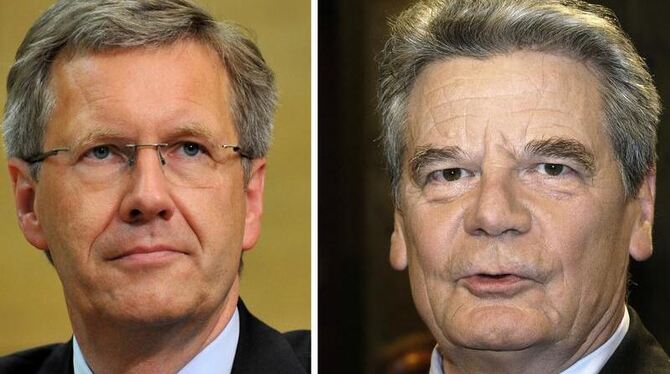 Die Kandidaten Christian Wulff (links) und Joachim Gauck.