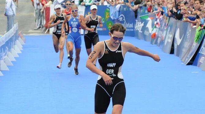 Anja Knapp hat sich in Irland mit Schmerzen ins Ziel bekämpft. FOTO: BEIER