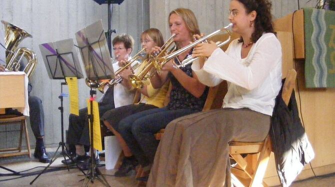 Gut bei Lunge: Starke Töne beim Posaunenchor Gniebel.  FOTO: BÖRNER