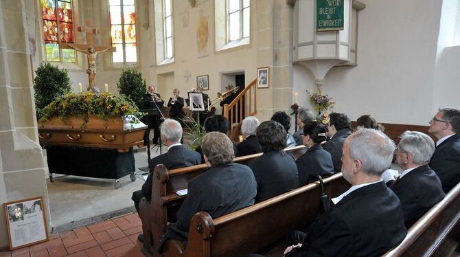 Trauerfeier für Adam Goller in der Stephanuskirche in Gruorn. FOTO: MARKUS NIETHAMMER