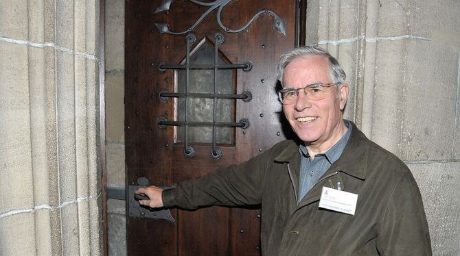 Ist seit bald fünf Jahren im Präsenzdienst der Marienkirche: Turmwächter Dr. Christoph Hoffmann-Kuhnt engagiert sich ehrenamtlic