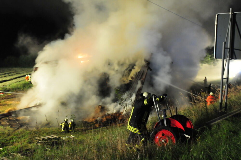 Großbrand bei Rottenburg August 2010