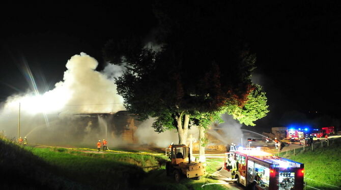 Großbrand bei Rottenburg August 2010