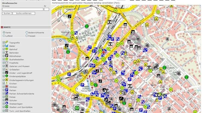 Stadtplan mit öffentlichen Einrichtungen FOTO: PR