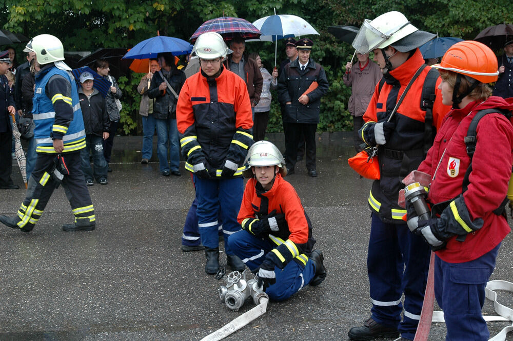 Jugendfeuerwehr und Jugendrotkreuz bei ihrer Großübung