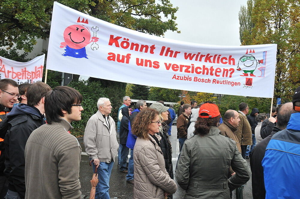 Protestaktion Bosch Reutlingen Oktober 2010