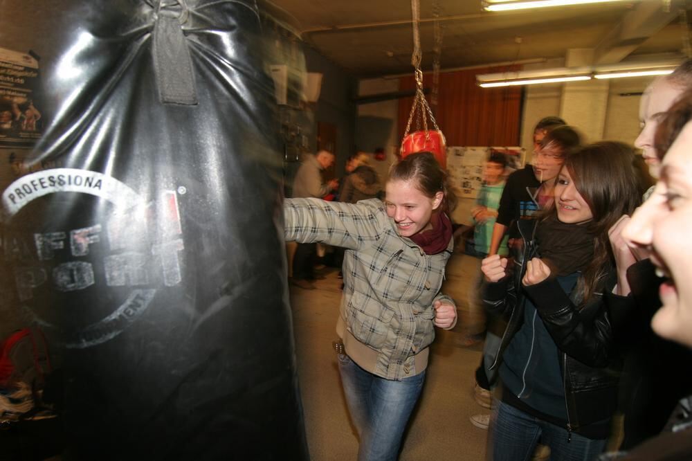 Zeitung macht Schule Boxtraining mit Björn Blaschke