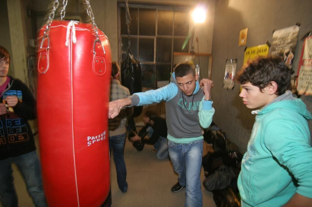 Zeitung macht Schule Boxtraining mit Björn Blaschke