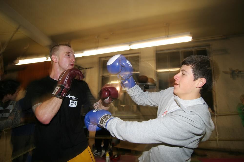 Zeitung macht Schule Boxtraining mit Björn Blaschke