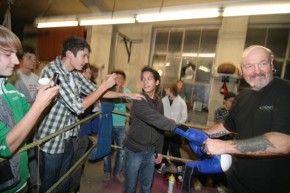 Zeitung macht Schule Boxtraining mit Björn Blaschke