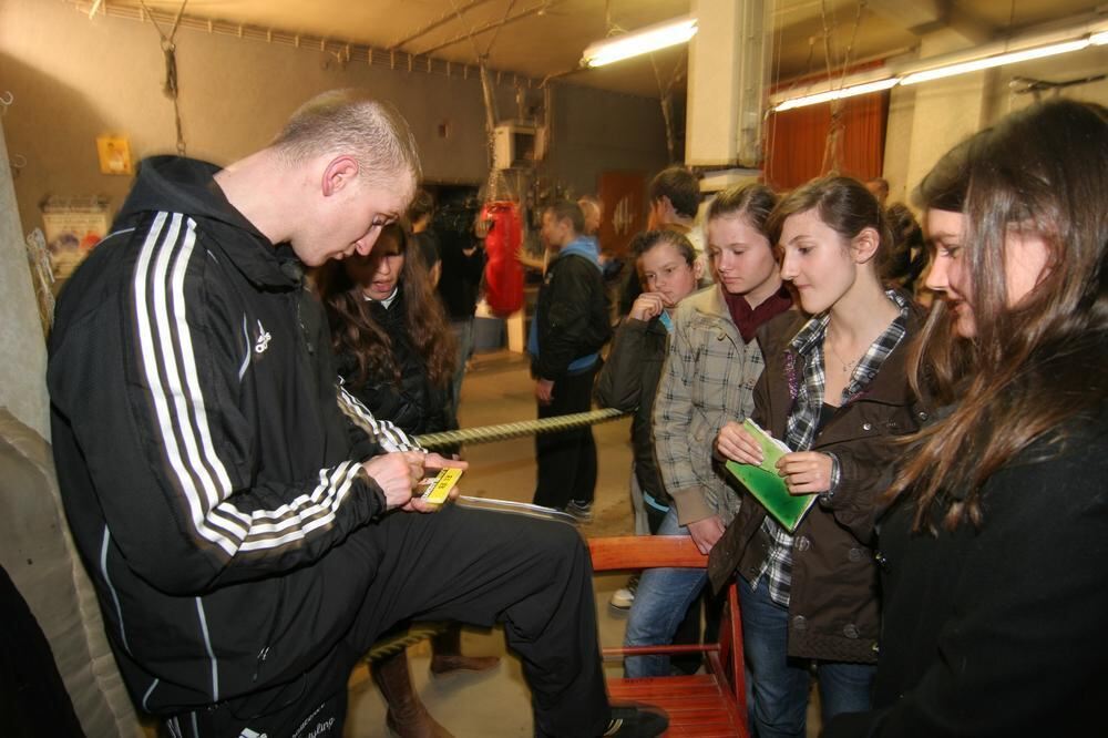 Zeitung macht Schule Boxtraining mit Björn Blaschke