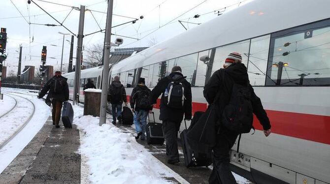 Die Bahn hatte wegen des Winterwetters mit massiven Problemen zu kämpfen.