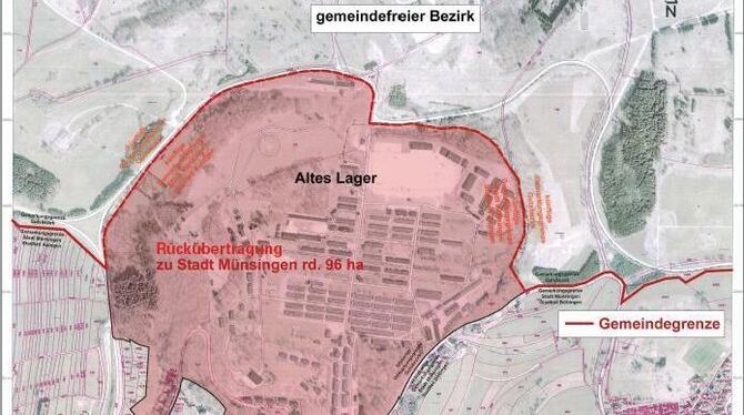 Das Alte Lager mit allem, was dem Bund gehört, ist mit Jahresbeginn 2011 Teil der Stadt Münsingen. Breithülen wird dem Alb-Donau