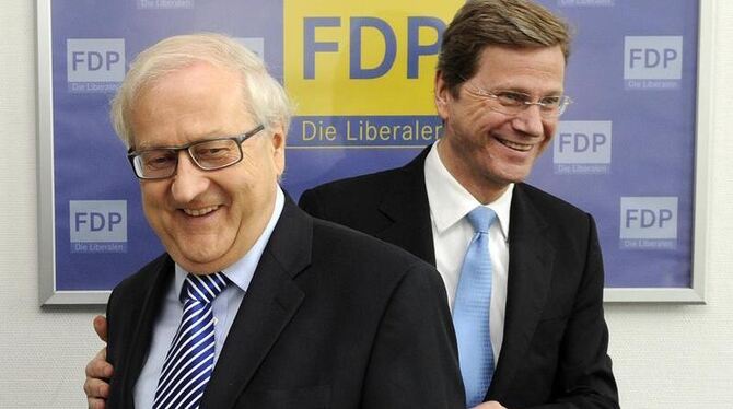 Rainer Brüderle und FDP-Chef Guido Westerwelle in der Parteizentrale in Berlin.