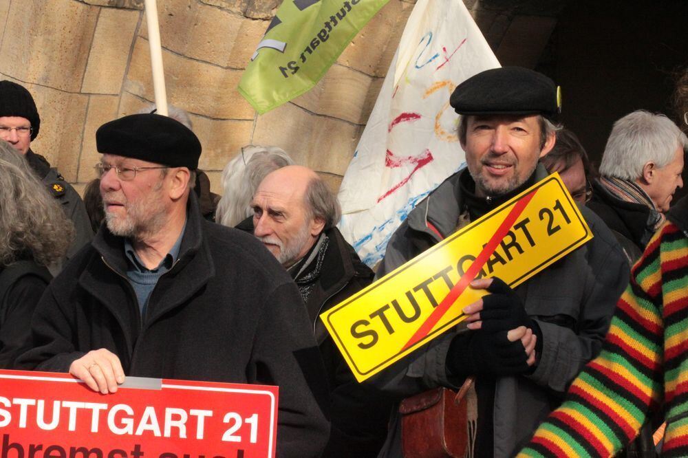 Demo gegen Stuttgart 21 in Reutlingen Februar 2011