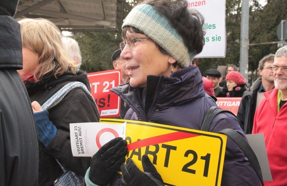 Demo gegen Stuttgart 21 in Reutlingen Februar 2011