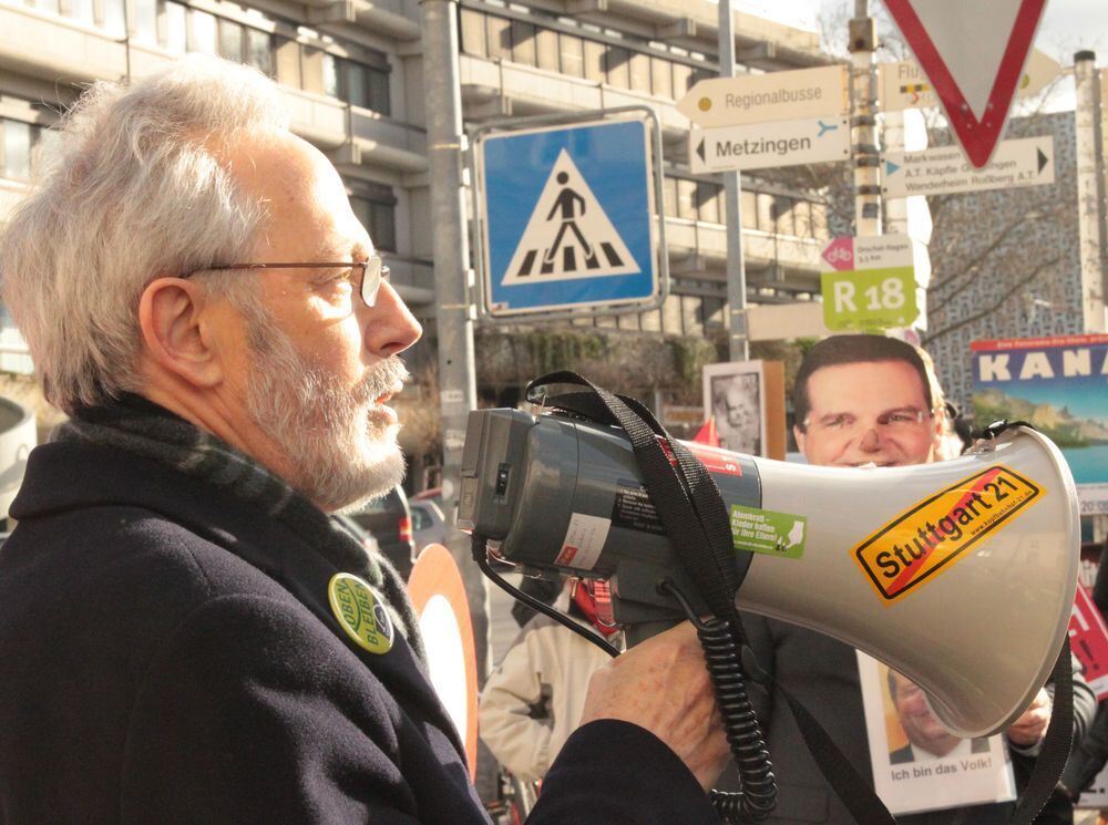 Demo gegen Stuttgart 21 in Reutlingen Februar 2011