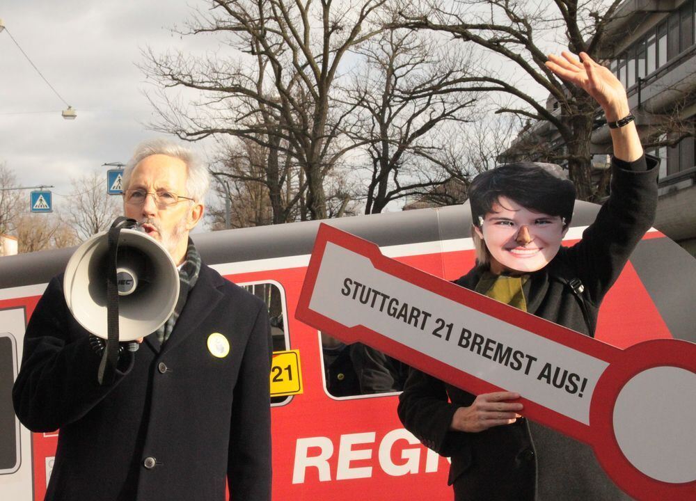 Demo gegen Stuttgart 21 in Reutlingen Februar 2011