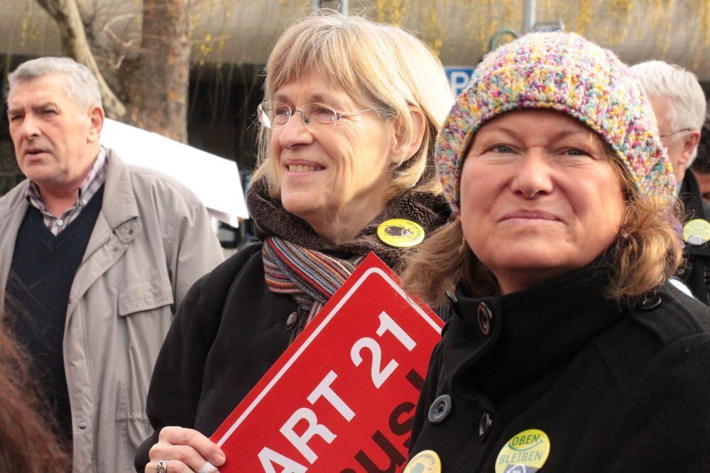 Demo gegen Stuttgart 21 in Reutlingen Februar 2011