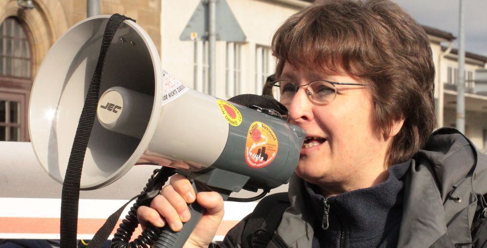 Demo gegen Stuttgart 21 in Reutlingen Februar 2011