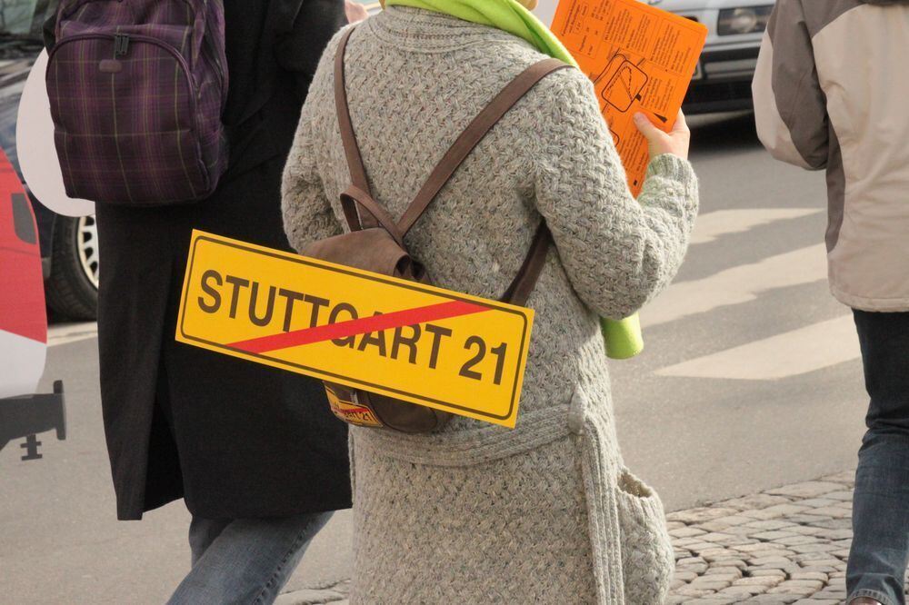 Demo gegen Stuttgart 21 in Reutlingen Februar 2011