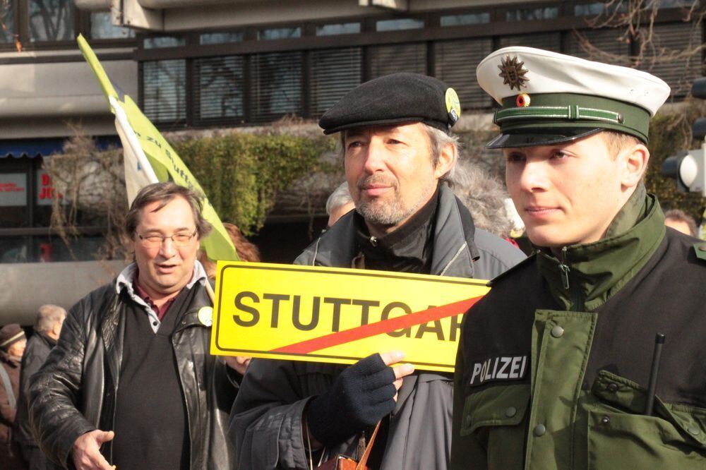 Demo gegen Stuttgart 21 in Reutlingen Februar 2011