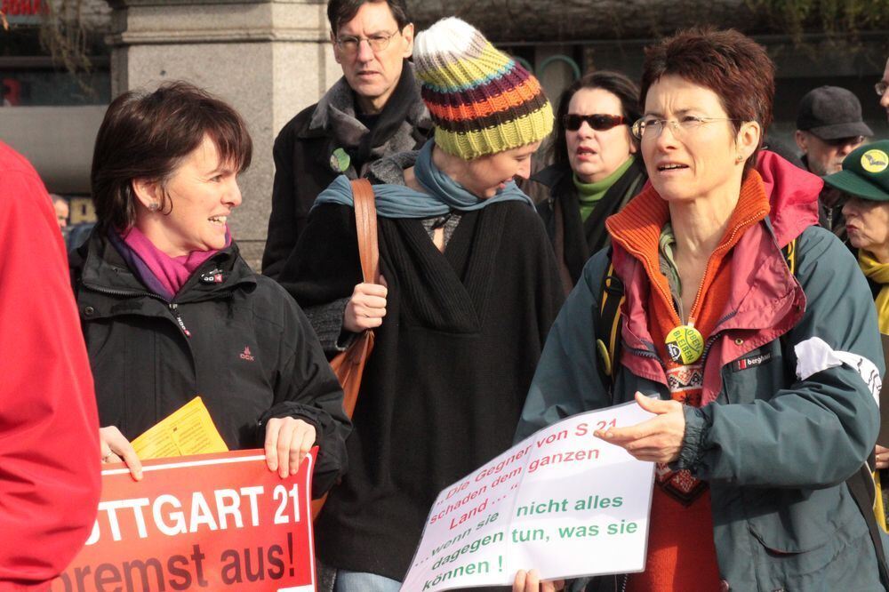 Demo gegen Stuttgart 21 in Reutlingen Februar 2011