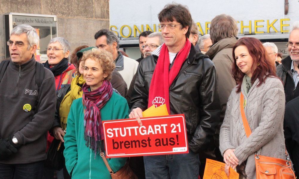 Demo gegen Stuttgart 21 in Reutlingen Februar 2011