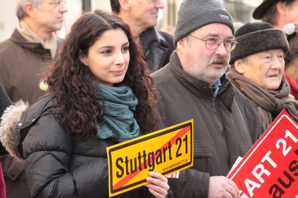 Demo gegen Stuttgart 21 in Reutlingen Februar 2011