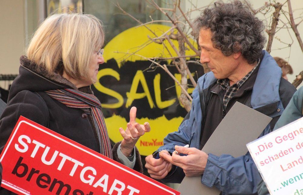 Demo gegen Stuttgart 21 in Reutlingen Februar 2011