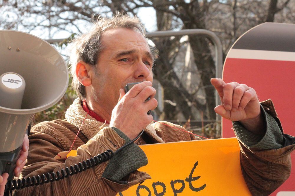 Demo gegen Stuttgart 21 in Reutlingen Februar 2011