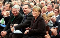 Bundeskanzlerin Angela Merkel in Gammertingen Februar 2011