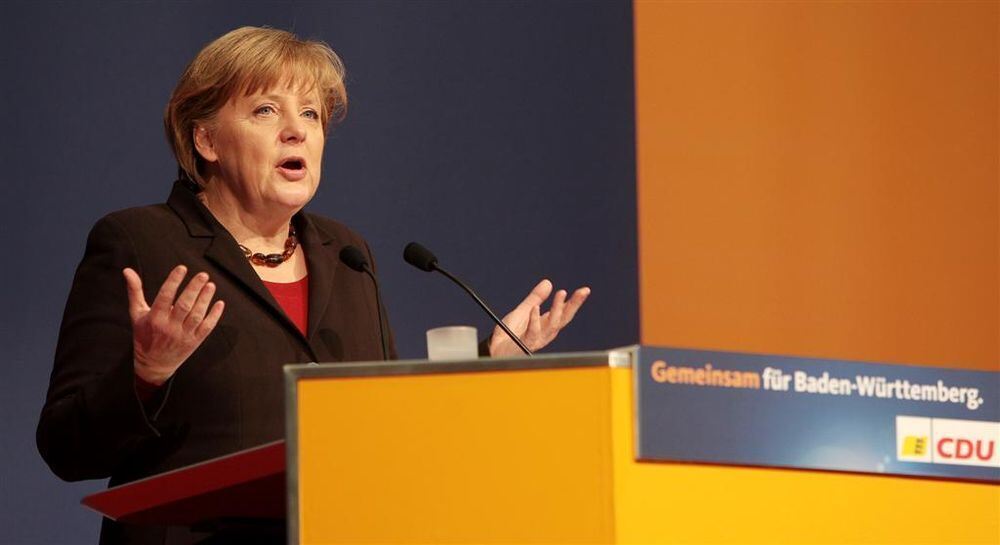 Bundeskanzlerin Angela Merkel in Gammertingen Februar 2011