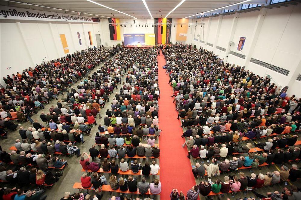 Bundeskanzlerin Angela Merkel in Gammertingen Februar 2011