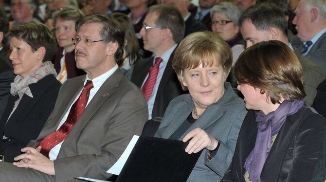 Kanzlerin Angela Merkel in Tübingen.